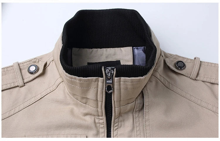 Bomber Jacket Men Fashion Casual Windbreaker Jacket Coat Men Spring Autumn New Hot Outwear Solid Stand Slim Jacket Mens