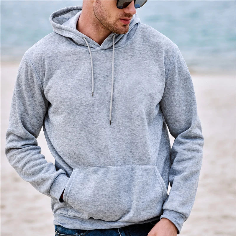 Men's Hoodies New Spring Autumn Casual Hoodies Sweatshirts Men's Top Solid Color Hoodies Sweatshirt Male Casual Tops 11 Colors