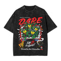 Streetwear Washed T-Shirt TMNT D.A.R.E. Just Say No Cotton T-Shirts  Hipster Tshirt for Men Summer Awesome Casual Tops