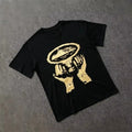 Streetwear Rules The World Graphic Oversized T Shirt Shorts Men Bold Typology Short Sleeve Crew Neck Casual Top Street Style
