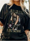 New summer streetwear T-shirt, inspired by Avril Lavigne concerts in the US.  Casual, loose-fitting streetwear shirt.