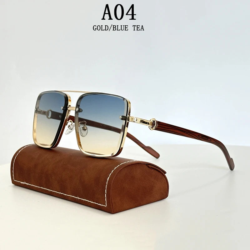 2023 Sunglasses For Men Square Sunglasses Women Trendy Luxe Vintage Fashion Glasses Retro Steampunk Shades Gafas De Sol Hombre