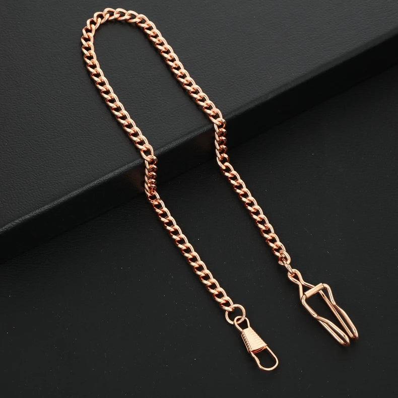 Silver Stainless Steel Watch Chains Black Gold Bronze Classic Chains Watches Accessories for Pocket Watches Mens Gift