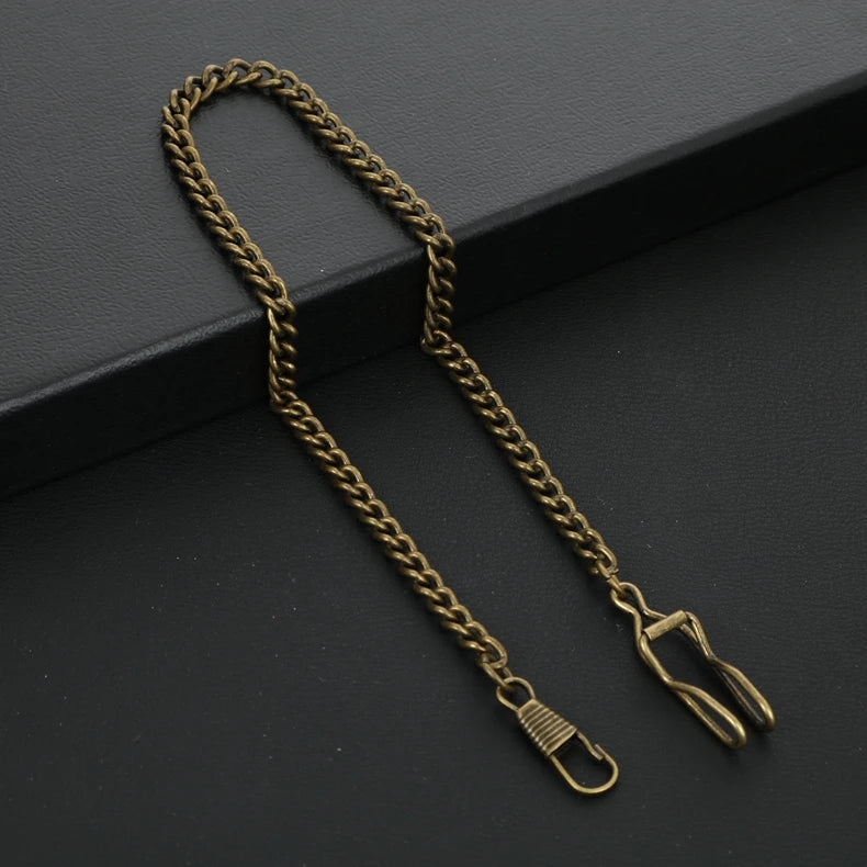 Silver Stainless Steel Watch Chains Black Gold Bronze Classic Chains Watches Accessories for Pocket Watches Mens Gift