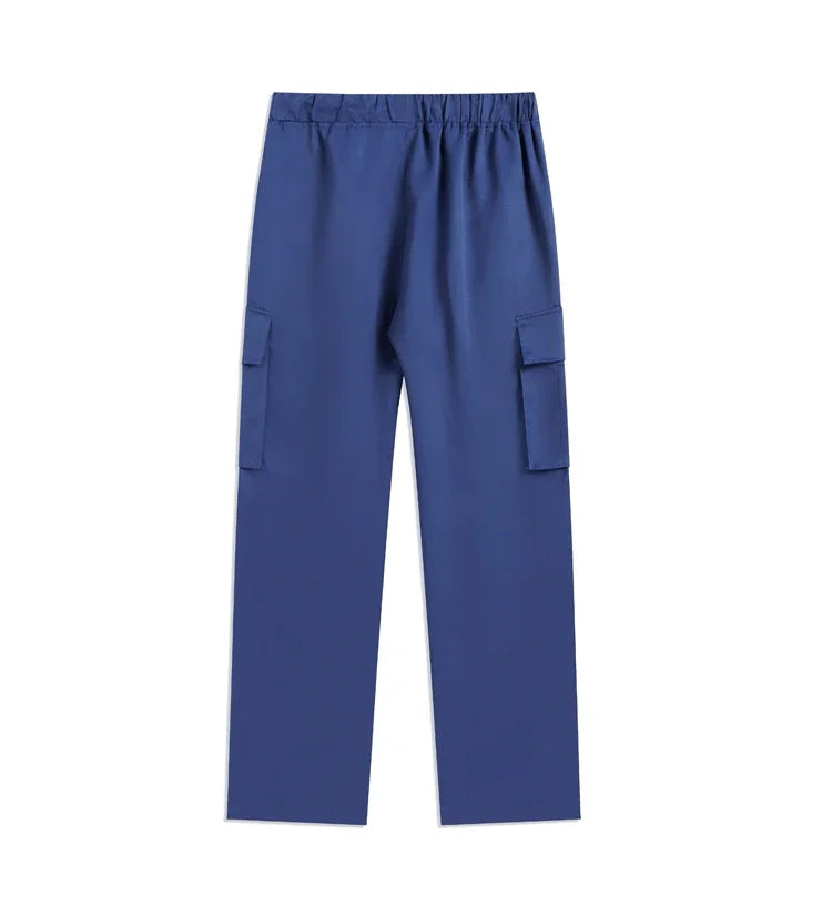 Streetwear Men's Workwear Wide Leg Pants Summer Autumn Loose High Street Black Cargo Trousers Men Vintage Multi-pocket Hooligan