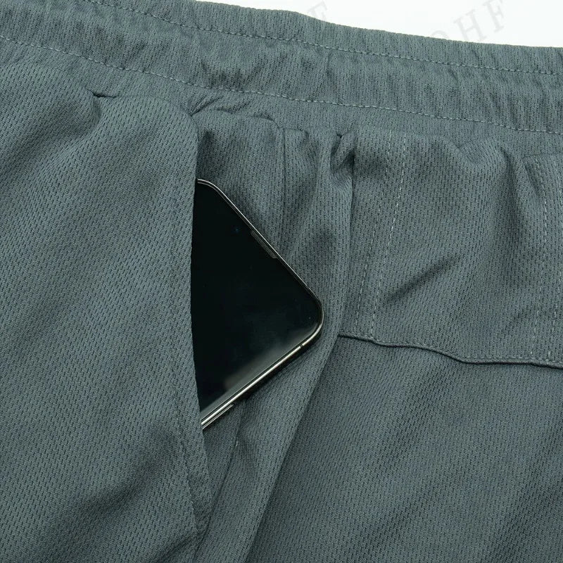 Activewear Mens 2-in-1 Athletic Short Quick-Dry Comfortable Breathable Drawstring Compression Waist Ideal for Gym Running Casual